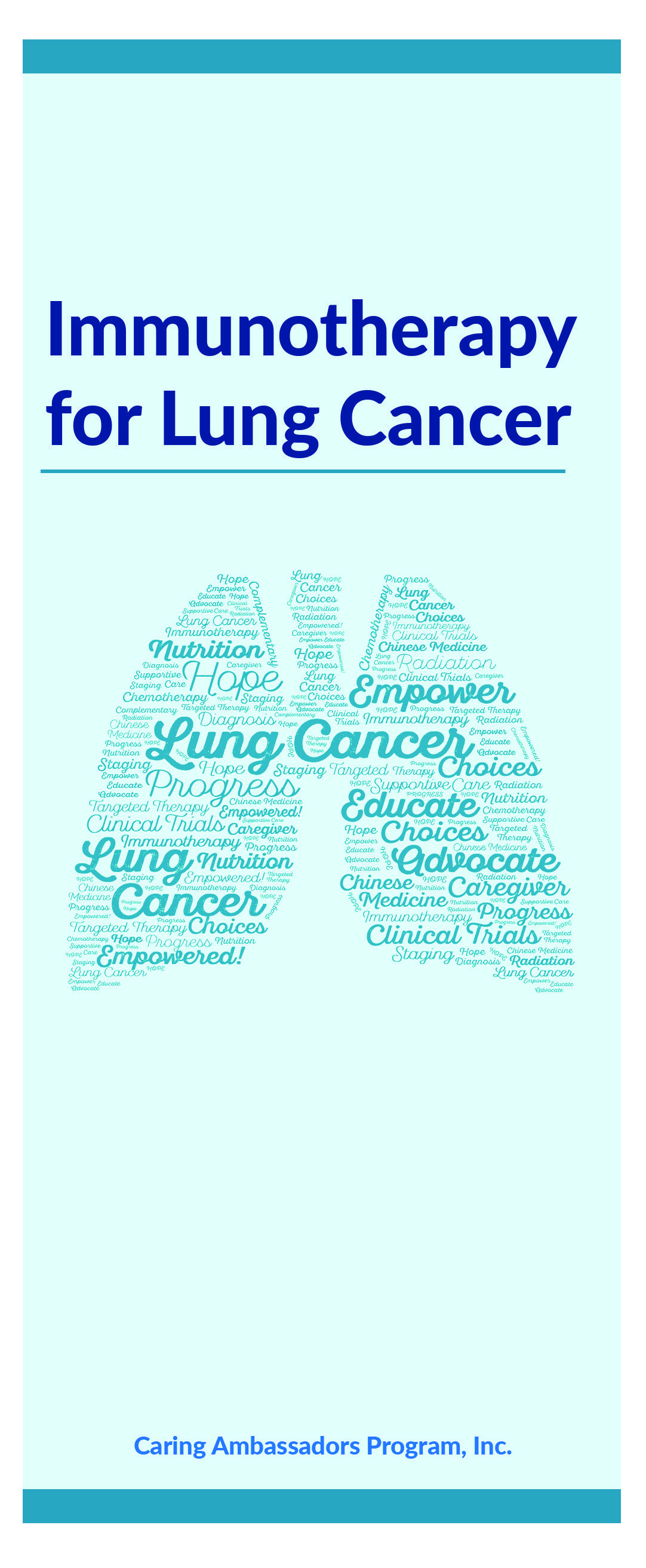Immunotherapy for Lung Cancer Brochure